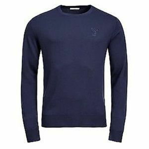 NewVersace   Collection Medusa Logo Crewneck Sweater Size XLarge Navy